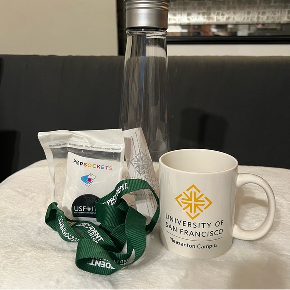 Other - NEW University of San Francisco Mug, Reusable Water Bottle Popsocket and Lanyard